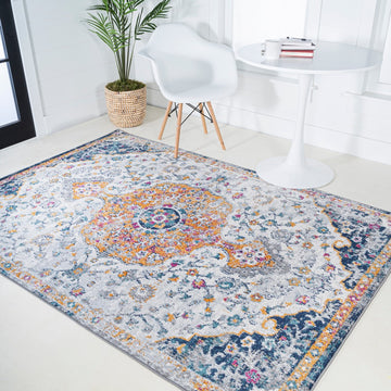 Lorena Ornate Boho Medallion Area Rug